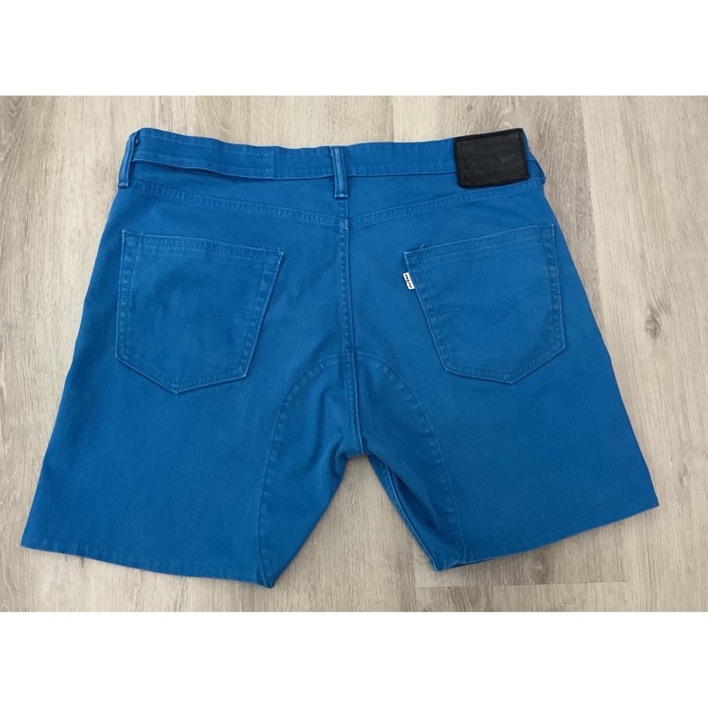 Levi's 504 Regular Straight Denim Shorts Mens 36 Rare Blue Vibrant 191060027